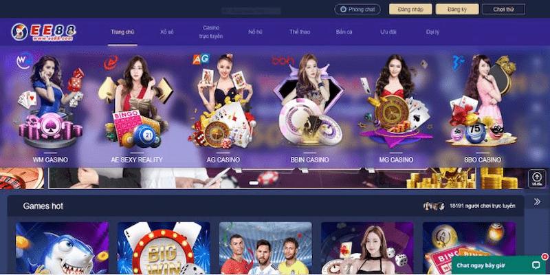 Về Chúng Tôi EE88 - Khám Phá Thông Tin Thương Hiệu 2026 2 Các sảnh cá cược đa dạng